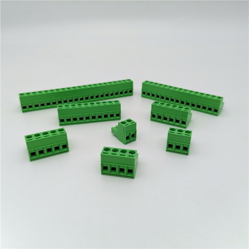 5.08mm Pitch 2-24Pin Pluggable Male Terminal Block|Terminal Connector Green Color