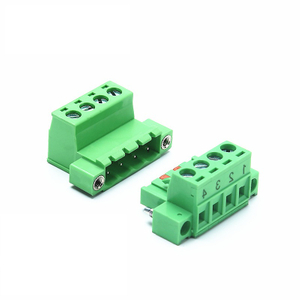 5.08mm Pitch 2-24Pin Pcb Pluggable Temrinal Block Plug with screw lock and Socket with flange