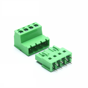 5.08mm Pitch Vertical Entry Straignt Pin Male Terminal Block Plug And Side Entry Female Socket