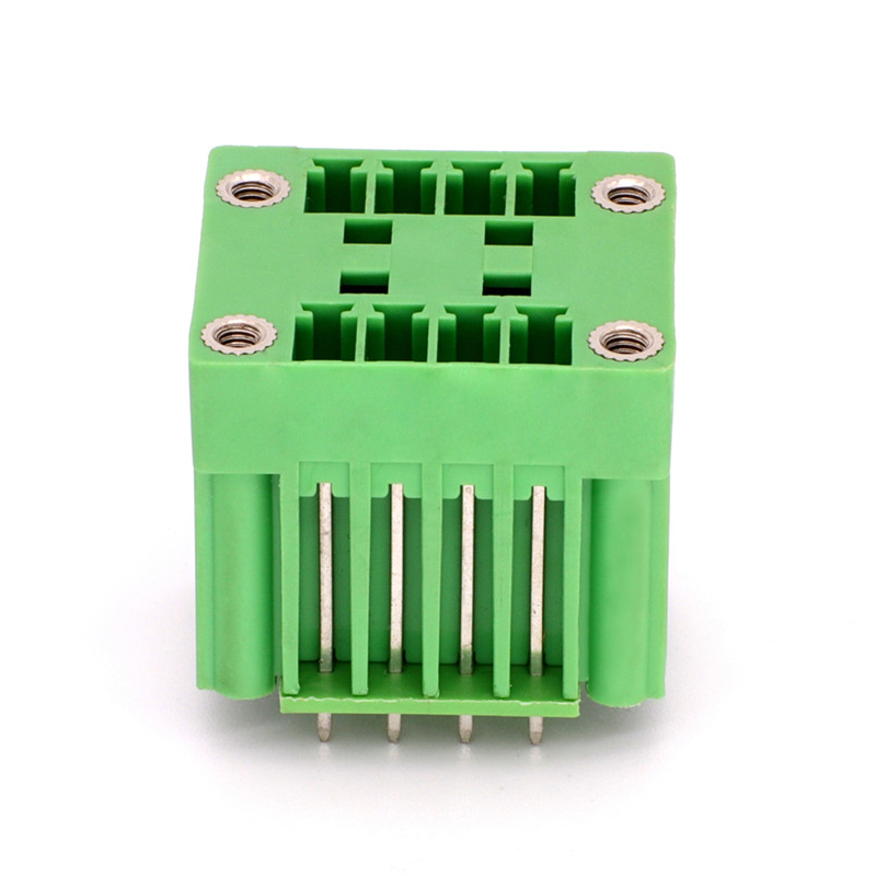 3.81mm Pitch Doulble Layer Right Angled Pcb Plug Electrical Connector with Flange
