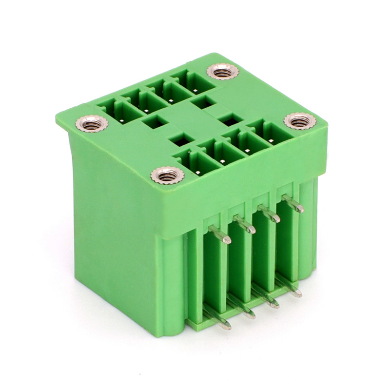 Low Voltage 3.81mm Pitch Plug in Wire Connection Terminal Block with Side Flange